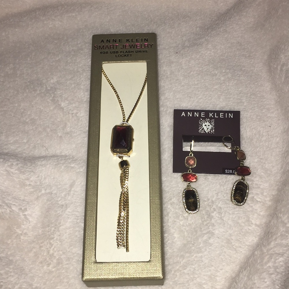 USB flash drive Smart Jewelry locket & earring set